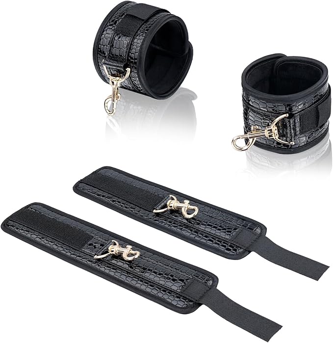 6pcs Black PU Adjustable Straps Sports Training Fitness Gear Home Yoga Set-FlexoryFit