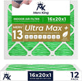 MervKing 16x20x1 Air Filter Actual Size: 15.7" x 19.7" x 0.75" MERV 13 MPR by MervKing