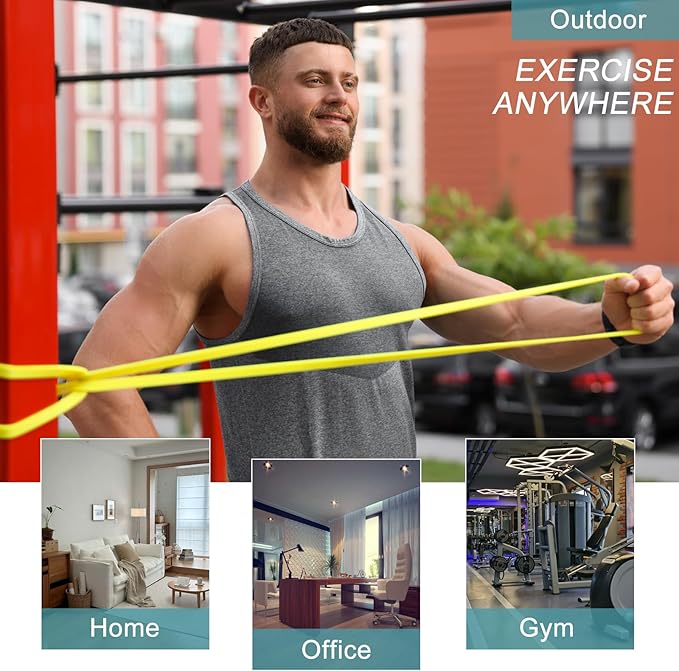 12-Pack Resistance Bands Set - Pull Up Assist, Strength Training & Physical Therapy for Home Gym | Exercise Loop Bands for Men & Women-FlexoryFit