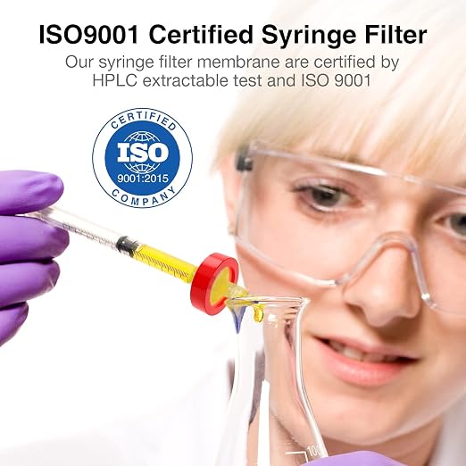 SimPure Syringe Filter PTFE Hydrophobic Membrane 200 PCS, 0.22um Pore Size - Image 3