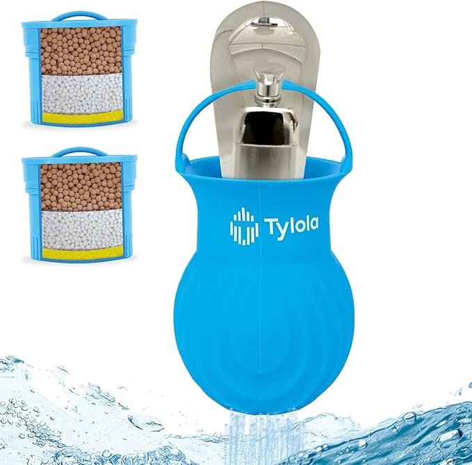 Bathtub Water Filter with Zeolite & Alumina Mineral Media| Remove Chlorine,Chemicals, Fluoride & Impurity for Healthier Skin& Hair |12-Month Use,Include 2 Replacement Filters|Bath Tech 3000-2