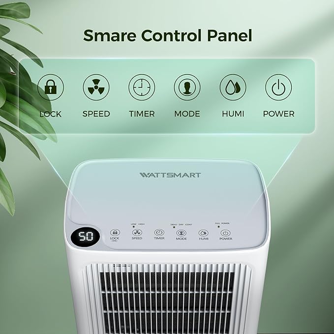 2500 Sq.ft Dehumidifier for Home and Basement, 31 Pint Dehumidifier with Drain Hose, Intelligent Humidity Control, 3 Operation Modes,24HR Timer,Auto Defrost, Ideal for Large RV, Bathroom, Bedroom