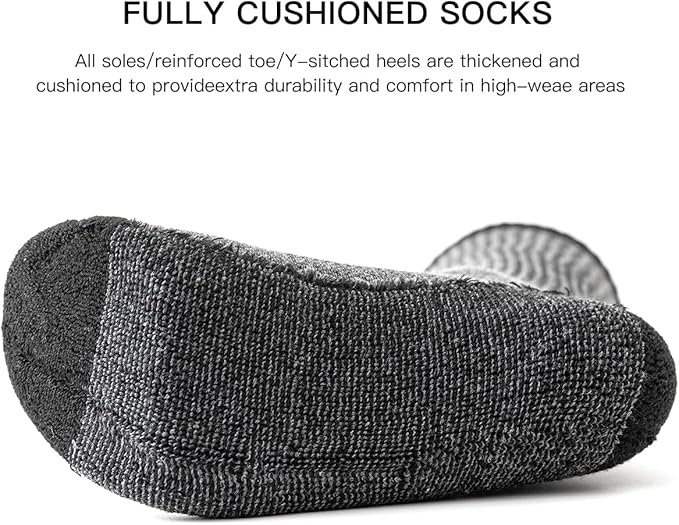 JOYNÉE 8 Pairs Mens Breathable Athletic Crew Socks Arch Support Cushioned Socks for Hiking Sports Running,Sock Size:10-13-FlexoryFit