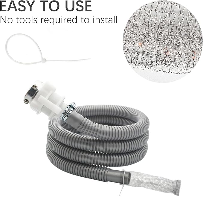 24 PCS Washing Machine Drain Lint Trap, Lint Traps, Lint Catcher for Washing Machine, with 24 Nylon Cable Ties