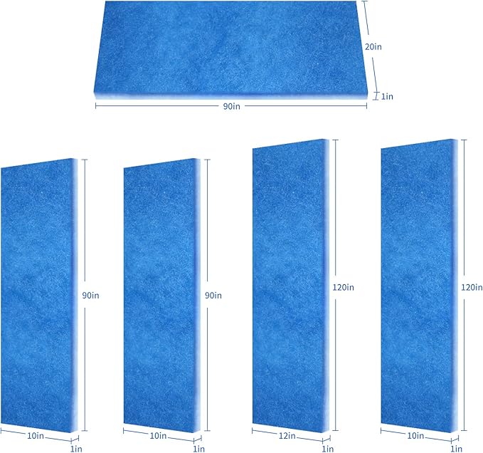 Air Vent Filters, 10"x120" Cut to Fit Air Filter Material,MERV 8 Reusable 3-Layer Air Vent Filter for Home Floor, Grilles, Ceiling, HVAC Furnace Vents, With Adhesive Tape