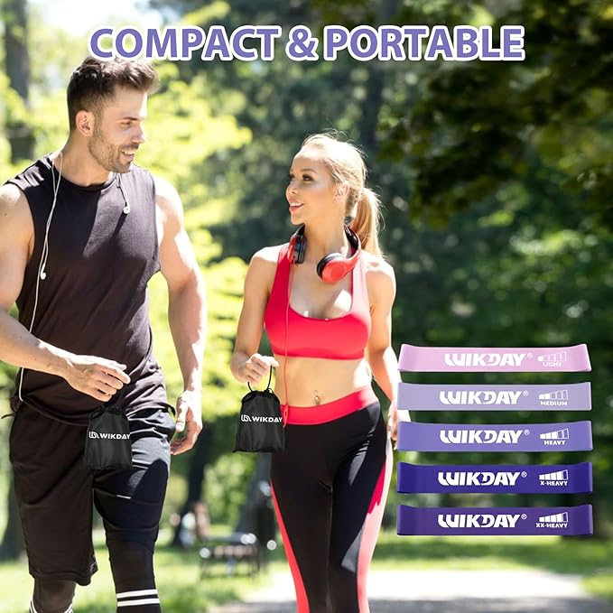 Resistance Bands for Working Out Exercise Loop Bands Workout Bands Set for Men Women Body Stretching, Crossfit Training, Home Workout, Physical Therapy, Booty Legs, Set of 5-FlexoryFit
