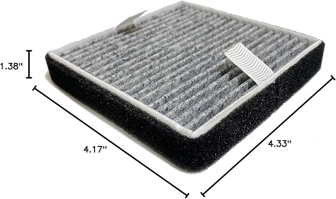 Nispira FRF105 Filter Replacement for Febreze FHT150W OdorGrab Portable Air Cleaner Odor Reducer, HEPA Carbon 8 Packs