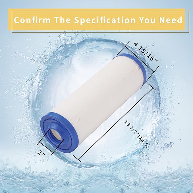 FC-0172 Spa Filter Replacement for SC757, PWW50L, 4CH-949, FIL50-5D13H15FCT-3, SD-01143, 817-4050, PDC570-AFS, 50 Sq.ft. Hot Tub Filter(2 Pack)