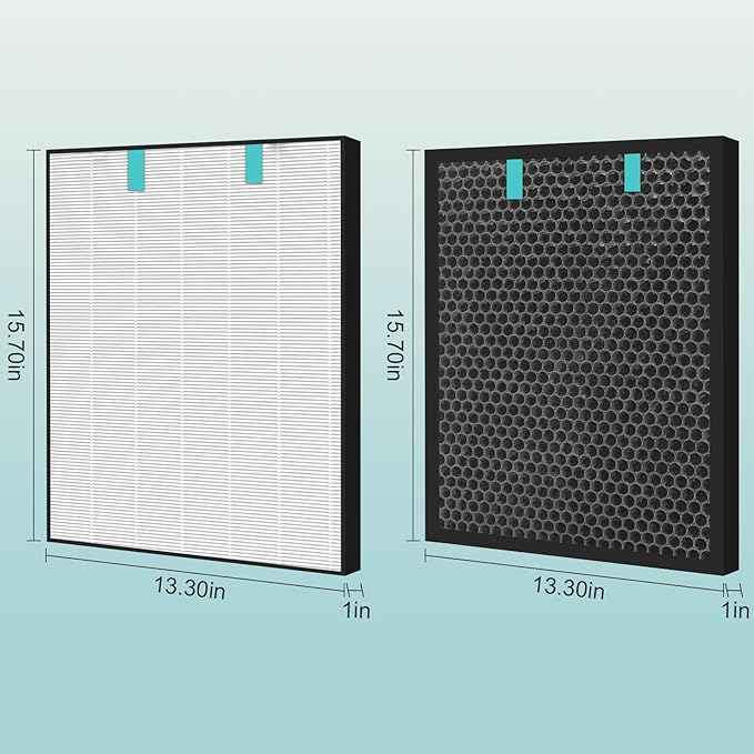 2 Sets Air400 Filter Replacement for Bissell Air400, 2 Filter, 2 Carbon Post Filter, 8 Pre Filter, Compared to Part 2521 and 2520 (2 Sets Air400)