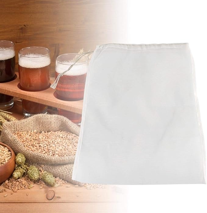 Yosoo 100 Mesh Wine Filter Bag, Reuseable Home Brew Beer Making, Used in Fermentation, Jam and Jam Making, Kefir and Wine Making(20x30cm)