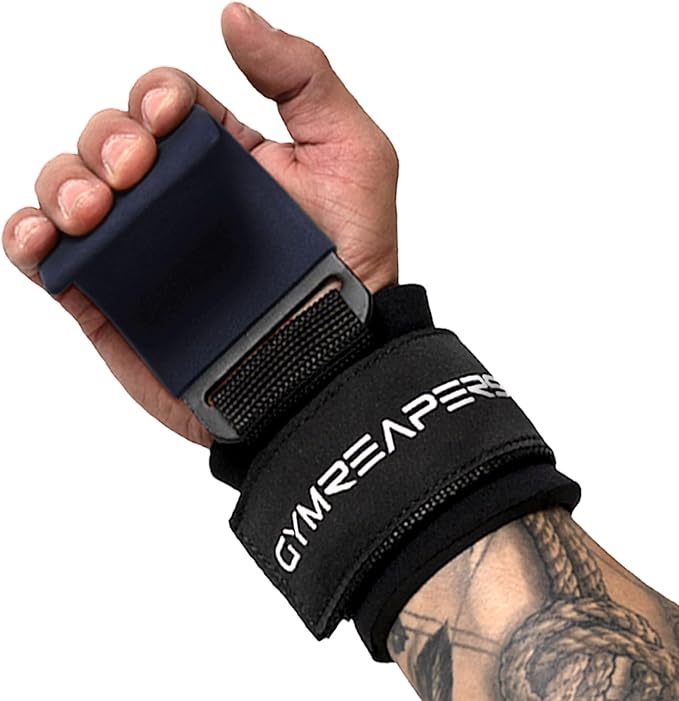 Gymreapers Weight Lifting Hooks (Pair), Heavy Duty Power Wrist Straps Hand Grip Support For Deadlifts, Pull Ups, Shrugs - Gym Gloves For Men and Women-FlexoryFit