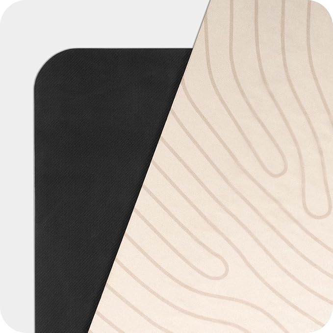 4mm Cushioned Exercise Mat for Yoga & Pilates - Anti Slip, Polyurethane with Suede Top & Carrying Strap-FlexoryFit