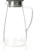 FORLIFE Flask Glass Iced Tea Jug, 64 oz, Charcoal