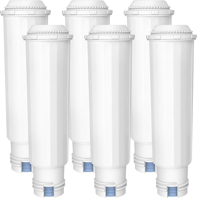 AQUA CREST Coffee-Machine Water Filter, Replacement for Krups F088 Filter, XP5220, XP5240, EA82 and EA9000-Including Various Models of AEG®, Bosch®, Siemens®, Gaggenau®, TÜV SÜD Certified (Pack of 6)