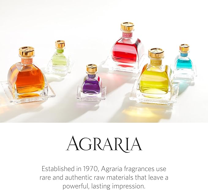 AGRARIA PetiteEssence Botanical Home Fragrance Gift Set, Hand Crafted Sola Flower Scented Oil Reed Diffuser for All Occasions