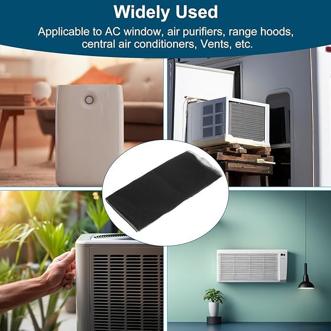 PATIKIL 39" x 39" x 0.2" Air Conditioner Filter Replacement, Washable Reusable Cut to Fit Foam Filter Air Filter for RV AC Vent Window Purifiers Computer, 40PPI