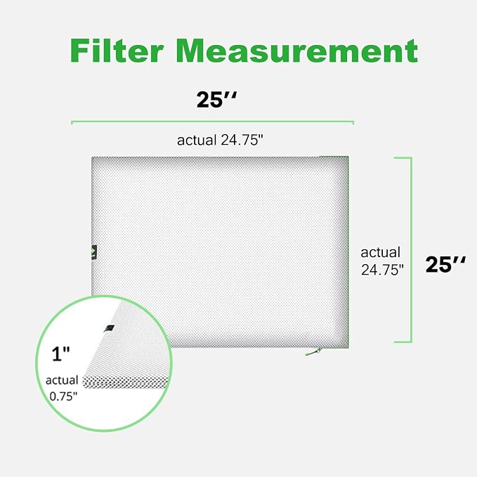 Reair 25x25x1 Extra Replacement Filter without Frame, Washable and Reusable Air - Image 6