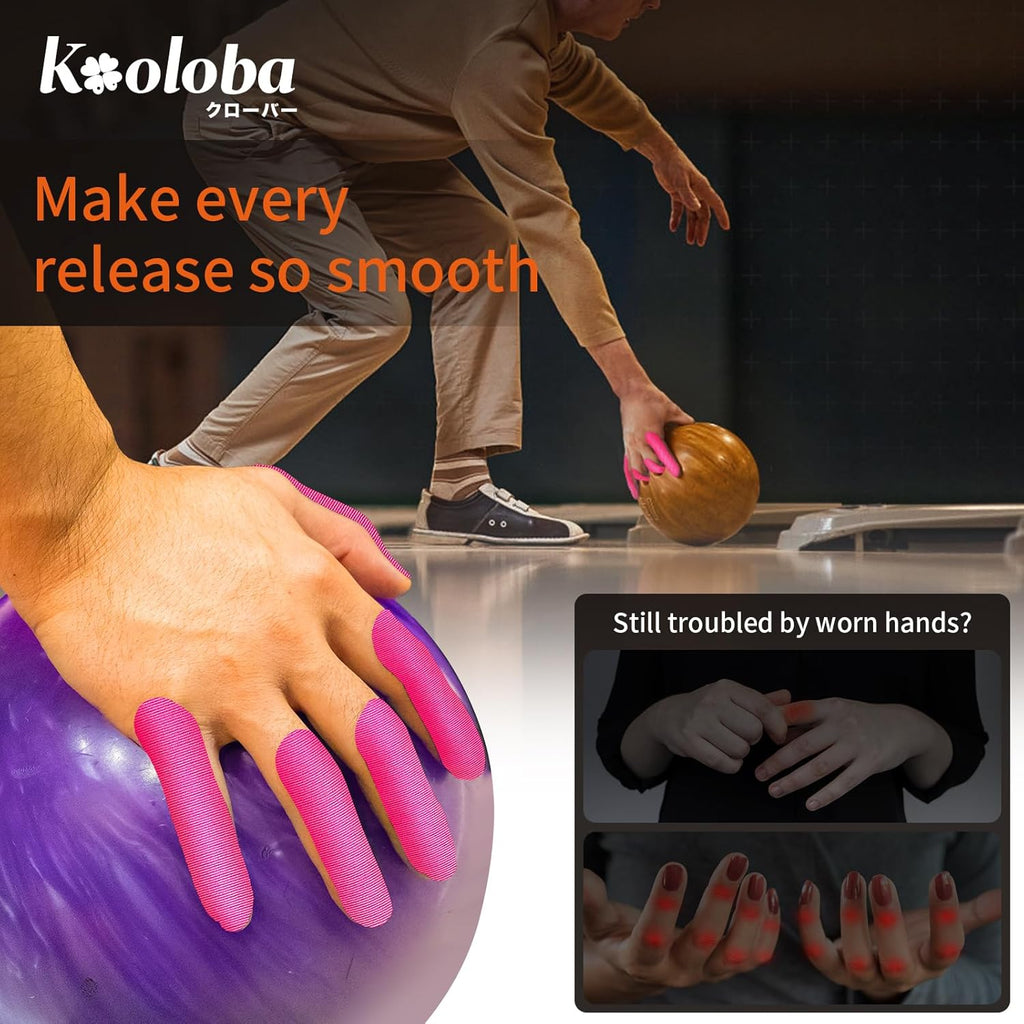 Bowling Tape Bowling Thumb Tape - Sweatproof, Pre Cut, Multiple Colors 100pcs (Hot Pink)