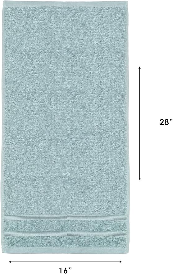 Kaufman - Premium Hand Towels Set for Bathroom, Spa, Gym, and Face Towel 100% Cotton Ring Spun, Ultra Soft Feel and Highly Absorbent Towels (Aqua, 72-PK)-FlexoryFit