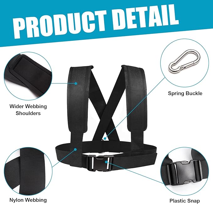 YNXing Sled Harness Workout Resistance and Assistance Trainer Physical Training Resistance Rope Kit Improving Speed, Stamina and Strength-FlexoryFit