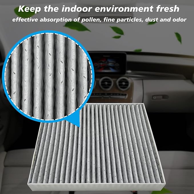 2PCS Cabin Engine Air Filter Kits JM802 JM2205 Fits for 2017-2025 CIVIC 2.0L, 2023-2025 HR-V HRV 2.0L, Replacement for CF11182, CA12051, 17220-5BA-A00, 80292-TF0-G01