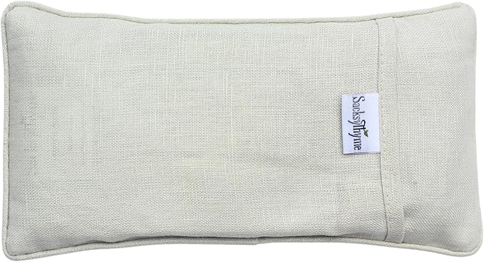 Organic Linen Eye Pillow - Lavender & Flaxseed for Relaxation, Yoga, Stress Relief - Microwavable Heating Pad & Cool Compress - Made in USA - Gifts for Meditation-FlexoryFit