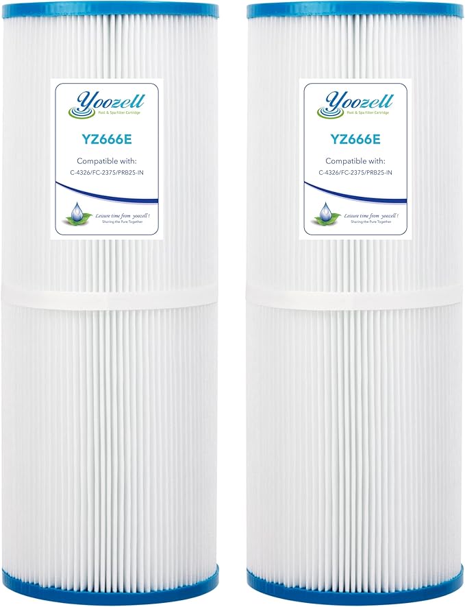 PRB25-In Spa Filter Cartridge Compatible with Unicel c-4326 25Sq.ft Guardian 413-106 Filbur FC-2375 Pentair R173429 Darlly 42513 2 Pack…