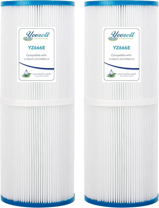 PRB25-In Spa Filter Cartridge Compatible with Unicel c-4326 25Sq.ft Guardian 413-106 Filbur FC-2375 Pentair R173429 Darlly 42513 2 Pack…