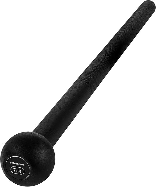 Retrospec Revolve Steel Macebell for Strength Training, Rehabilitation, Stretching, Conditioning and Rotational Training - 5, 7, 10, 15, 20, 30lb Options for Women & Men-FlexoryFit