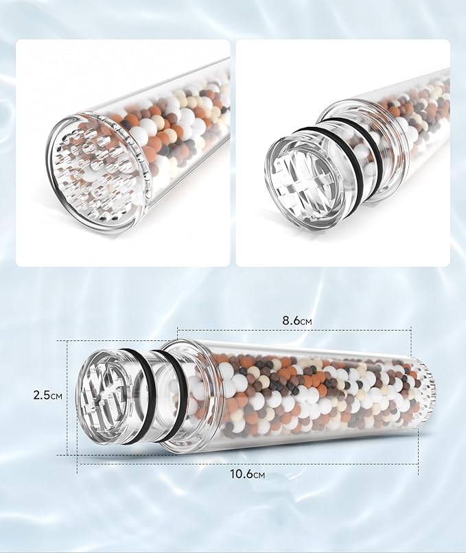SR SUN RISE Shower Filter for Handheld Shower Head, 2-Pack Replacement Filters for Hard Water Remove Chlorine and Harmful Substances