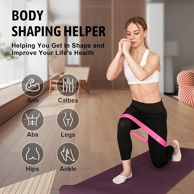 Resistance Bands for Working Out, Exercise Bands Resistance Bands Set with 5 Resistance Levels, Multi-Colored Workout Bands for Indoor & Outdoor Fitness, Leg Strength Training, Yoga-FlexoryFit