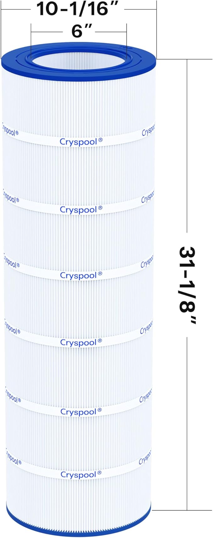 Cryspool® 09032 Compatible with Clean & Clear 200, CC200, PAP200, R173217, C-9419, FC-0688, 59054400, Aladdin 29902, 200 Sq. Ft Pool Filter Cartridge, 1 Pack