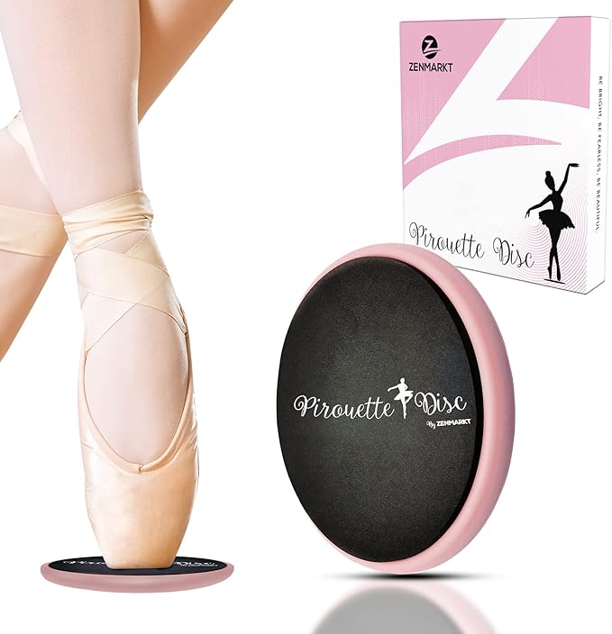 Ballet Pirouette Disc for Dancers - Portable Turn Disc for Dancing on Releve, Gymnastics and Ice Skaters - for Better Pirouette Technique, Releve, Turns and Dance Spinning-FlexoryFit