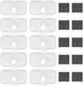 10 Pack Cat Water Fountain Filter Replacement, Compatible With PETLIBRO Dockstream 2.5L/84oz Cat Water Fountain PLWF005/PLWF105/PLWF115/PLWF305, Quiet Cat Fountain Filters with 10 Pre-Filter Sponges