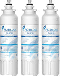 Filterlogic ADQ73613401 Refrigerator Water Filter, Replacement for LG® LT800P®, LT800PC, ADQ736134, ADQ73613402, LSXS26326S, LSXS26366S, LMXS30776S, LSXS26366D, LMXC23746S, 46-9490, 469490, Pack of 3