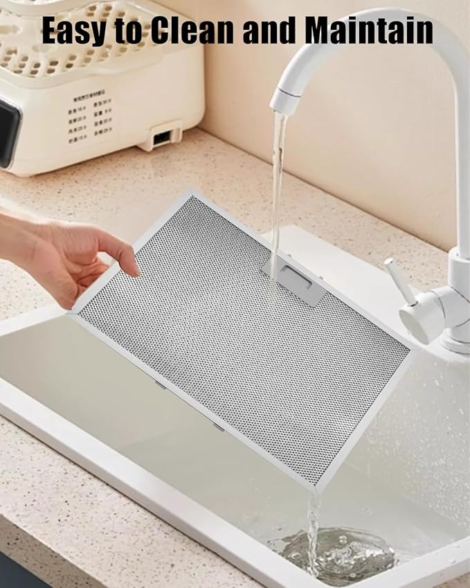 Range Hood Grease Filter Fit for GE JV636H1SS JV535H1BB JV535H1CC JV535H1WW JV535H2WW JV536H1SS, Replace WB02X11011 Stainless Steel Mesh Range Vent, 2 Pcs