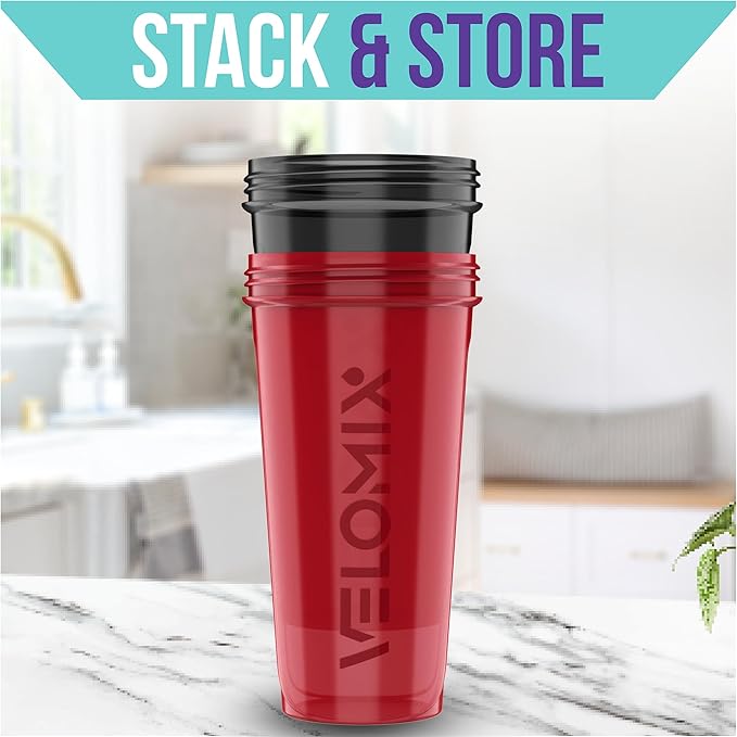 '-2 Pack- 28 oz Protein Shaker Bottles for Protein Mixes - 2x Wire Whisk | Leak Proof Shaker Cups for Protein Shakes | Protein Shaker Bottle Pack | Shakers for Protein Shakes - Black&Red-FlexoryFit