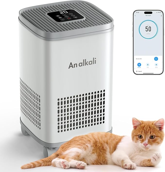 Pro AOP Air Purifier for Large Rooms up to 2200 Sq.Ft | HEPA Filter & Activated Carbon | Smart PM2.5 Sensor, APP & Remote Control | 3 Washable Filters, LED Display, Child Lock | Odor & Allergy Removal