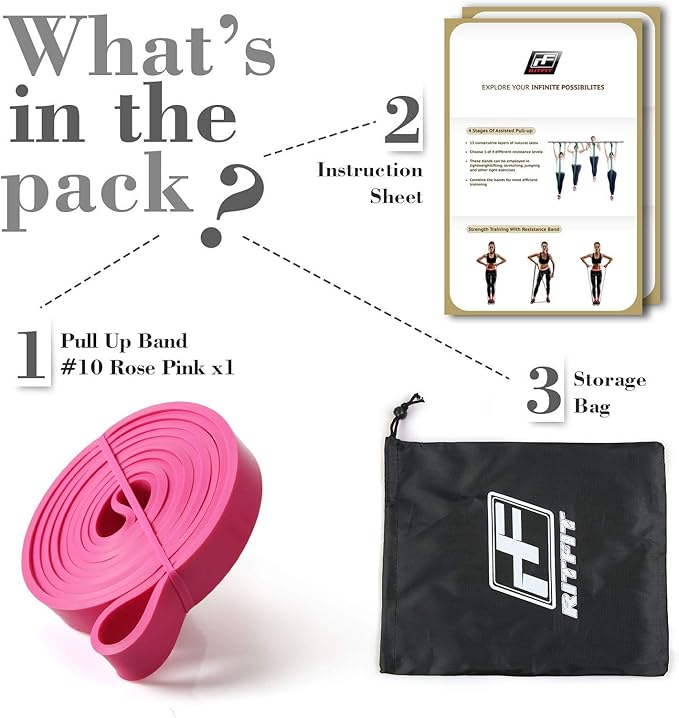 RitFit Pull Up Assist Band - Premium Resistance Band for Pull Up Assistance, Resistance Training, Body Stretching, Powerlifting, Mobility Training-FlexoryFit