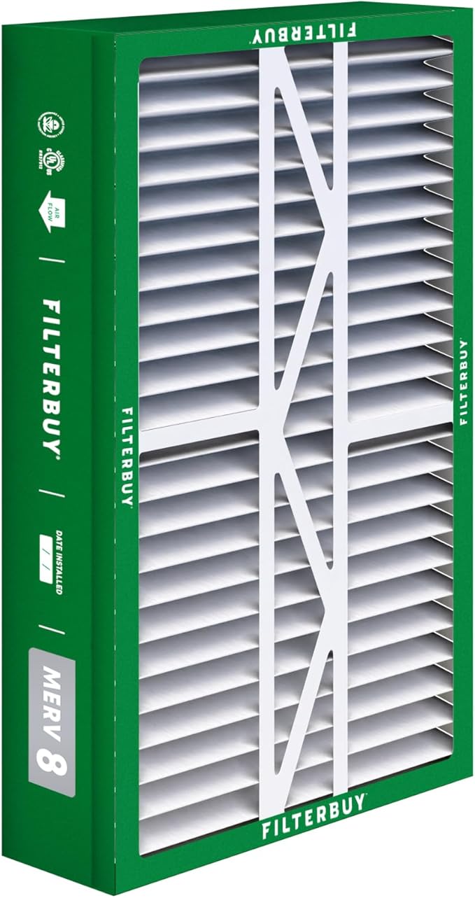 Filterbuy 17.5x27x5 Air Filter MERV 8 (MPR 700) Dust Defense Replacement (1-Pack), Pleated HVAC AC Furnace Filters for Trane Perfect Fit & American Standard (Actual Size: 17.13 x 26.13 x 4.97)