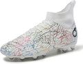 Men's Soccer Shoes High-Top Soccer Cleats Outdoor Breathable Athletic Professional Spikes Youth Boys Football Shoes Unisex