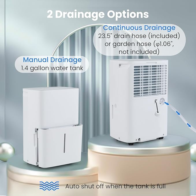 ARLIME 65 Pints Dehumidifier for Home, 5000 Sq.Ft Energy Star Dehumidifier w/24H Timer, LED Display, Child Lock, Drain Hose& Auto Defrost for Bedroom Basement Garage Office (65 Pints)
