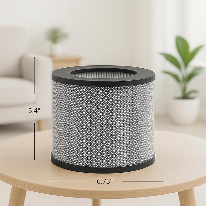 Nispira 3-in-1 True HEPA Activated Carbon Filter Replacement For Bissell MYair Personal Air Purifier 2780A 2780 27809, Compared to Part 2801. Size 7" x 7" x 6.1". 2 Packs (NOT FOR MODEL 3139A, 3069)