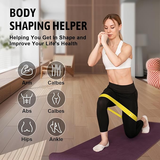 Resistance Bands for Working Out, Exercise Bands Resistance Bands Set with 5 Resistance Levels, Multi-Colored Workout Bands for Indoor & Outdoor Fitness, Leg Strength Training, Yoga-FlexoryFit