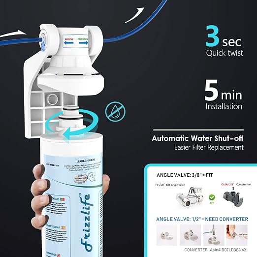 Frizzlife Under Sink Water Filter-NSF/ANSI 53&42 Certified Drinking Water - Image 4