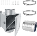 Dryer Duct Lint Trap, Indoor Dryer Vent Kit, Secondary Lint Trap for Electric Clothes Dryers with 4inch 8ft Dryer Vent Hose, 2 Clamps, 2 Stainless Steel Mesh, Dryer Lint Catcher for Dryer (Metal)