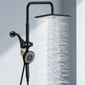 KAIYING Dual Shower Heads with Handheld Spray Combo, Magnetic Filtered Showerhead, Bathroom High Pressure Rainfall Shower Head and Handle Set with Filter for Hard Water, 79" Long Hose (Matte Black)