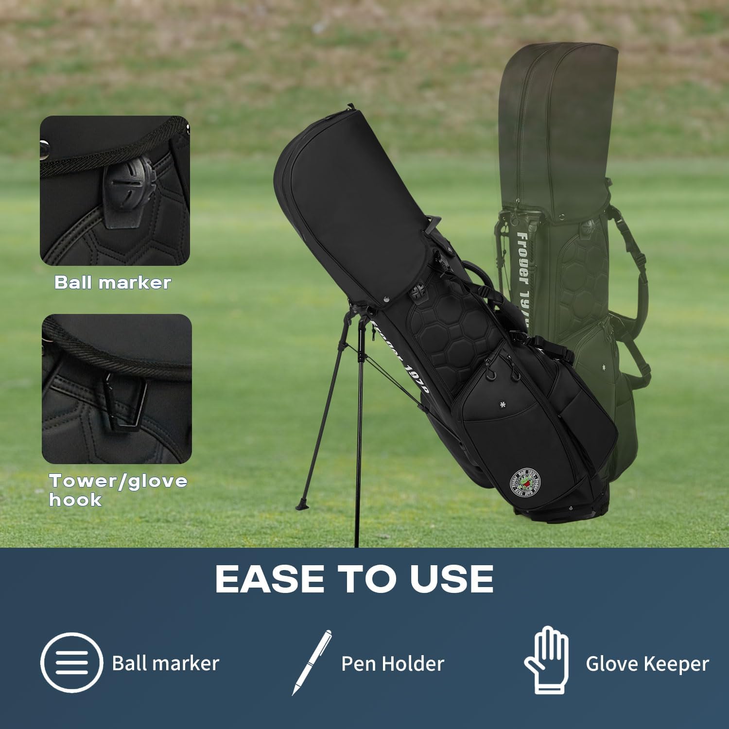 Golf Stand Bag - Lightweight Golf Bags for Men & Women, Standing Golf Bag Holds 14 Golf Clubs - 14-Way Dividers with Premium Materials & Magnetic Pocket