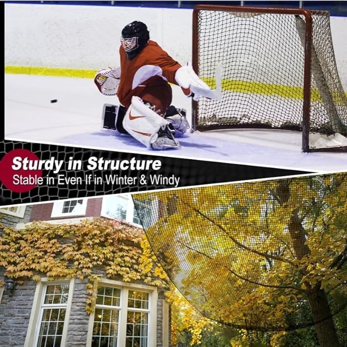 Sports Backstop Net - Hitting Net for Golf, Baseball, Hockey, Soccer - 10 x 10Ft/10 x 15Ft/10 x 20Ft/10 x 25Ft/15 x 15Ft/15 x 20Ft