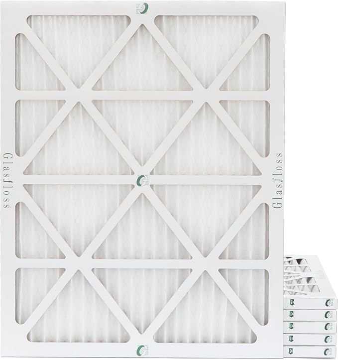 Glasfloss ZL 16x19x1 MERV 10 (FPR 5-6) AC Furnace Air Filters. (Box of 6). Actual Size: 15-1/2 x 18-1/2 x 7/8